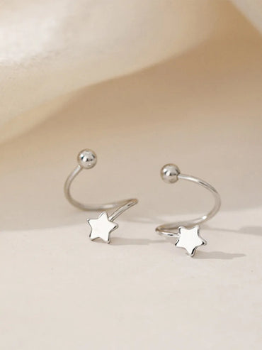 1 Pair Simple Style Star Stainless Steel Ear Studs