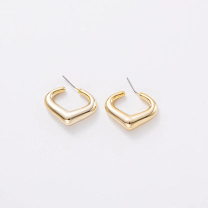 1 Pair Simple Style Star Water Droplets Heart Shape Plating Arylic Ear Studs