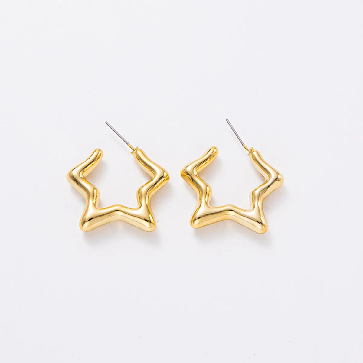 1 Pair Simple Style Star Water Droplets Heart Shape Plating Arylic Ear Studs