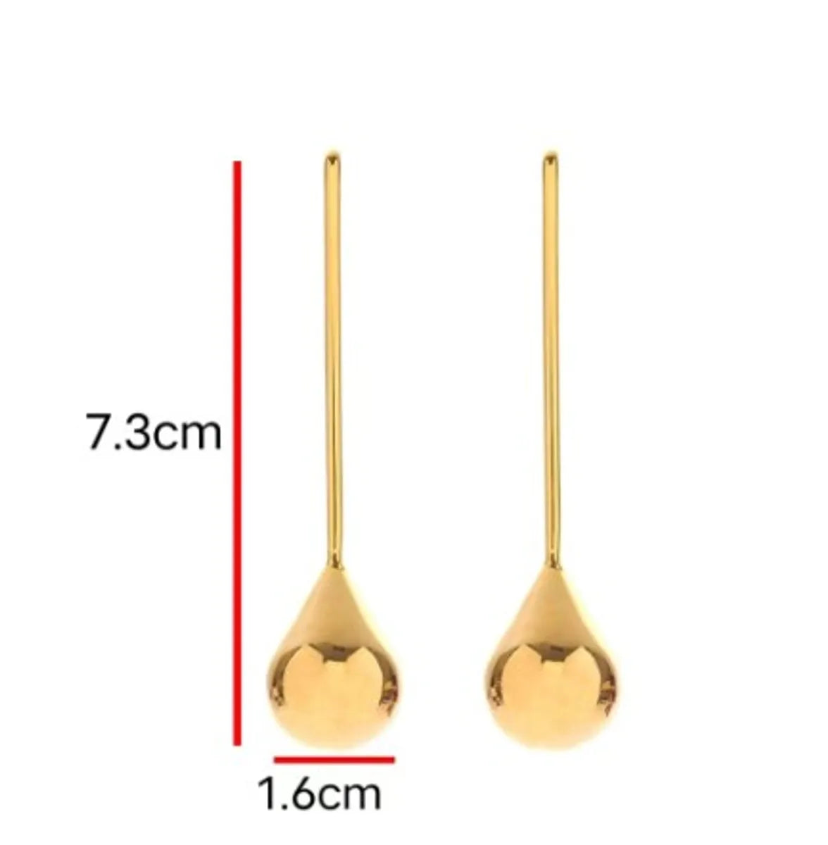 1 Pair Simple Style Streetwear Geometric Plating Copper Drop Earrings