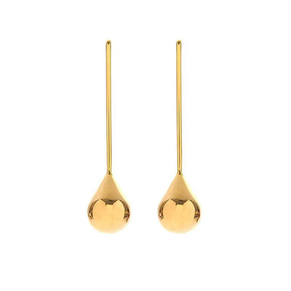 1 Pair Simple Style Streetwear Geometric Plating Copper Drop Earrings