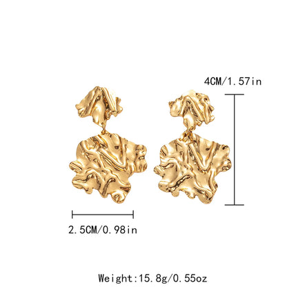 1 Pair Simple Style Streetwear Irregular Plating 304 Stainless Steel Gold Plated Ear Studs