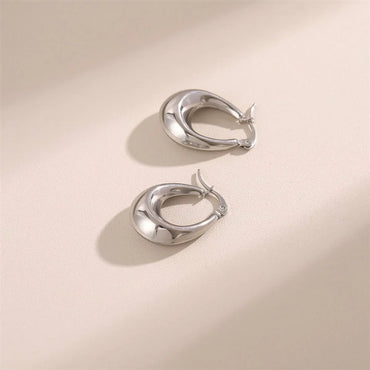 1 Pair Simple Style Streetwear U Shape Solid Color Stainless Steel Earrings