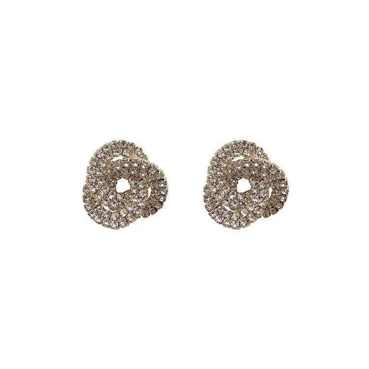 1 Pair Simple Style The Answer Inlay Rhinestone Rhinestones Earrings