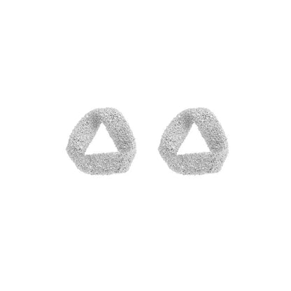 1 Pair Simple Style Triangle Plating Copper 18K Gold Plated Ear Studs