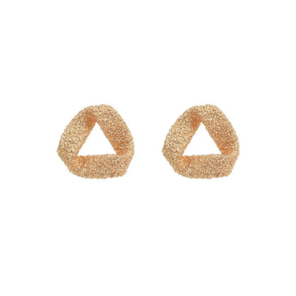 1 Pair Simple Style Triangle Plating Copper 18K Gold Plated Ear Studs