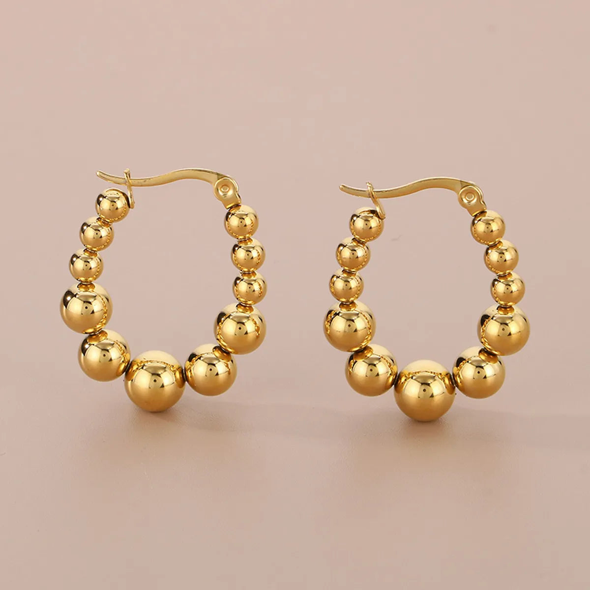 1 Pair Simple Style U Shape 304 Stainless Steel 18K Gold Plated Earrings