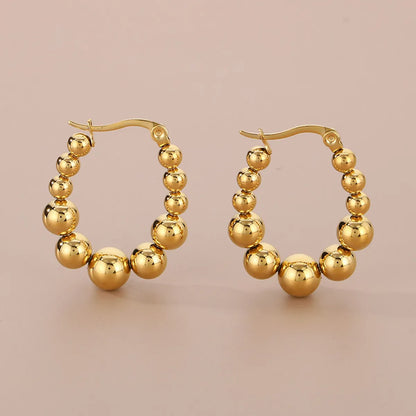 1 Pair Simple Style U Shape 304 Stainless Steel 18K Gold Plated Earrings