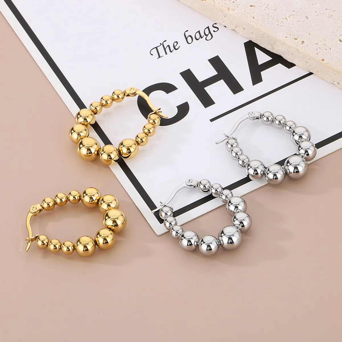 1 Pair Simple Style U Shape 304 Stainless Steel 18K Gold Plated Earrings