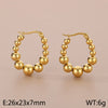 1 Pair Simple Style U Shape 304 Stainless Steel 18K Gold Plated Earrings