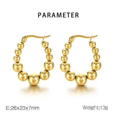 1 Pair Simple Style U Shape 304 Stainless Steel 18K Gold Plated Earrings