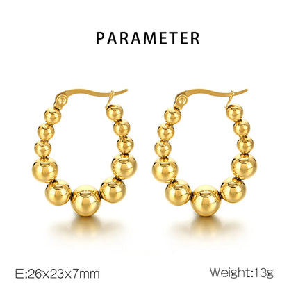 1 Pair Simple Style U Shape 304 Stainless Steel 18K Gold Plated Earrings