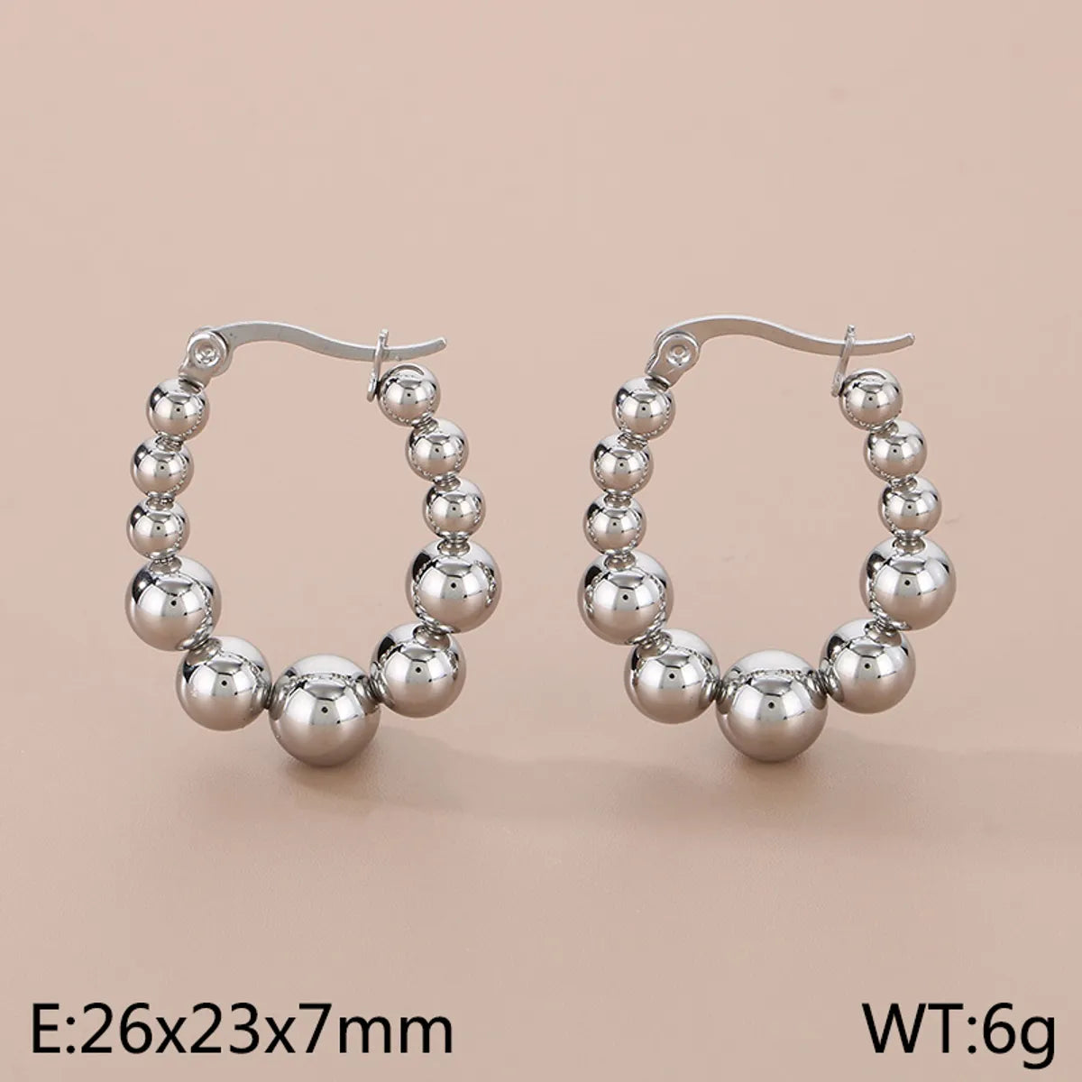 1 Pair Simple Style U Shape 304 Stainless Steel 18K Gold Plated Earrings