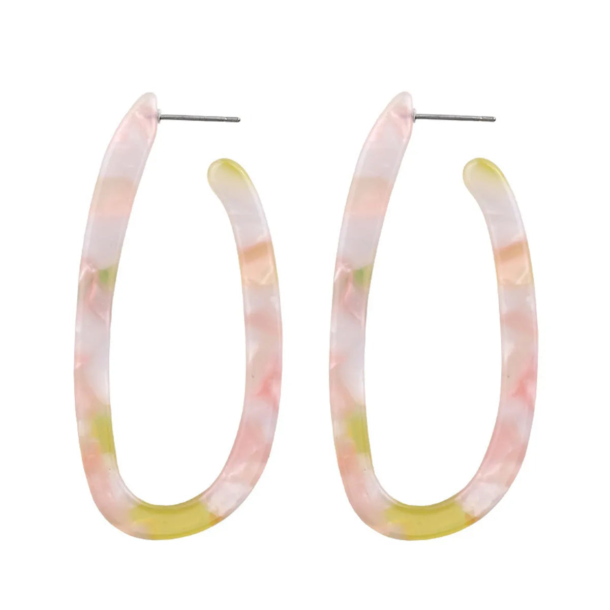 1 Pair Simple Style U Shape Acetic Acid Sheets Stoving Varnish Women'S Ear Studs