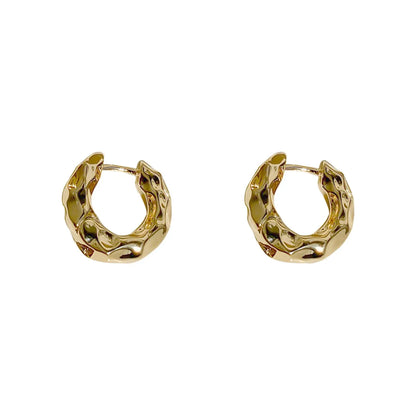 1 Pair Simple Style U Shape Copper Plating Gold Plated Earrings