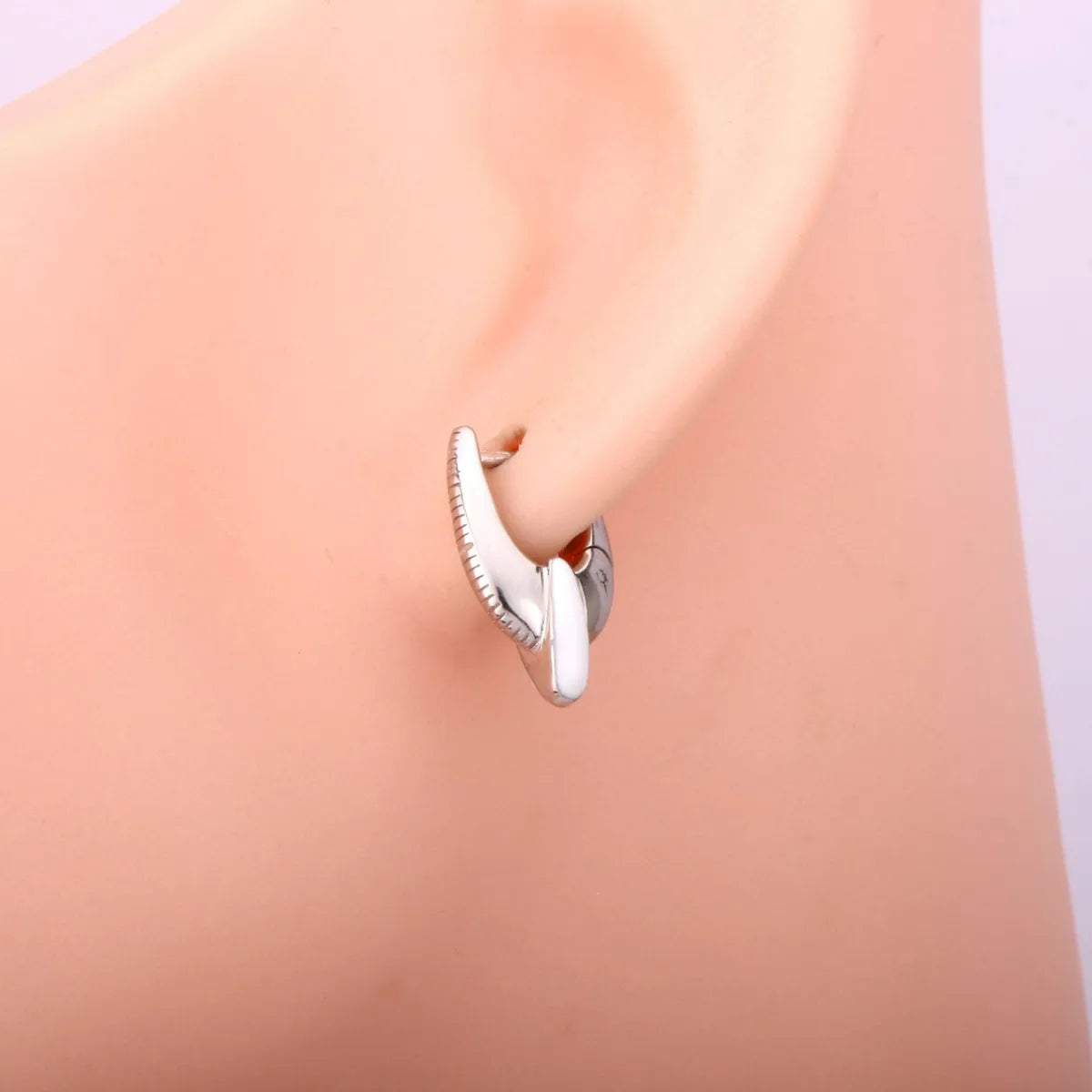 1 Pair Simple Style U Shape Epoxy Plating Sterling Silver Gold Plated Earrings