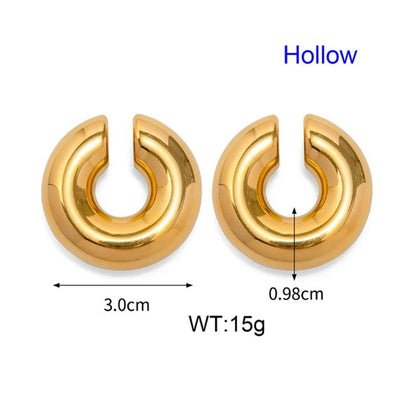 1 Pair Simple Style U Shape Plating Stainless Steel 18K Gold Plated Ear Cuffs