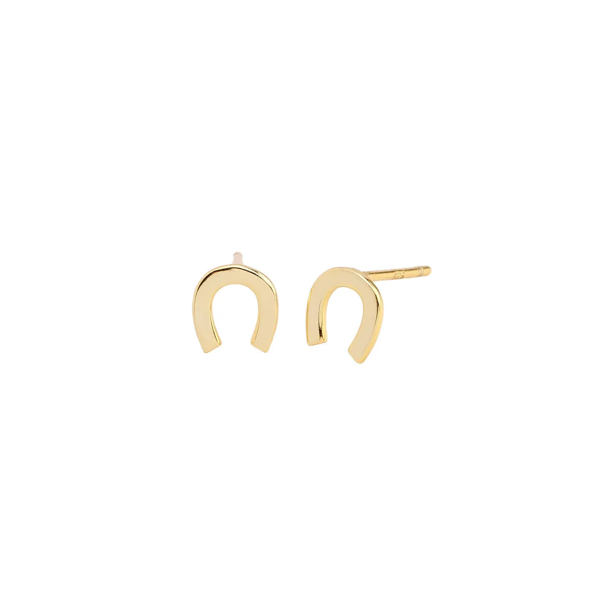 1 Pair Simple Style U Shape Sterling Silver Plating White Gold Plated Gold Plated Ear Studs