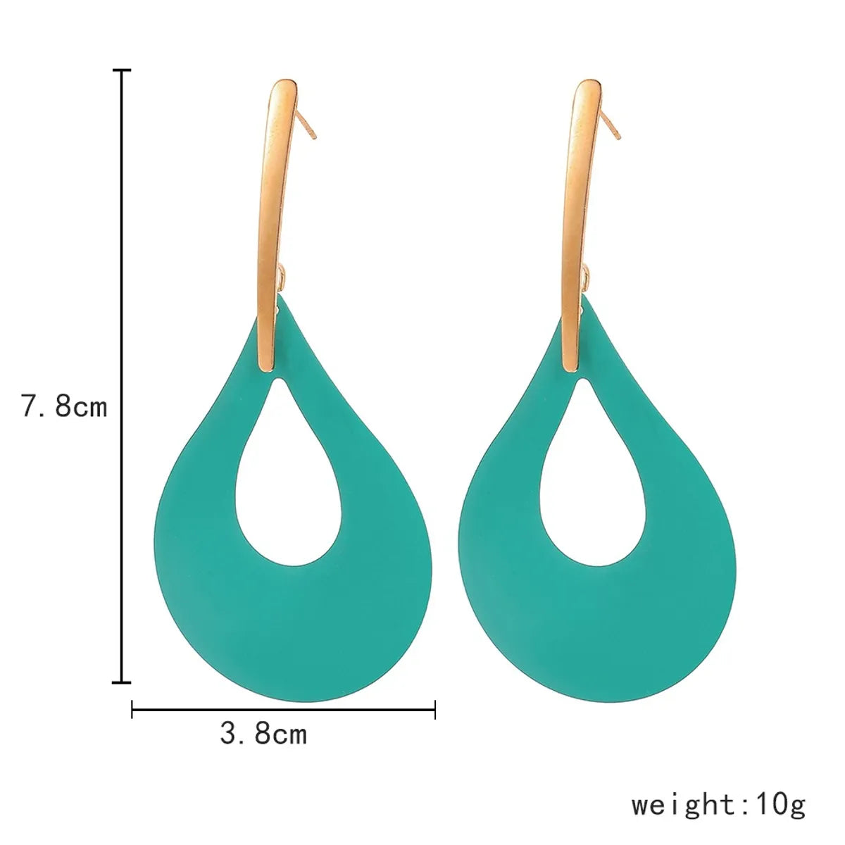 1 Pair Simple Style Water Droplets Alloy Stoving Varnish Women's Drop Earrings