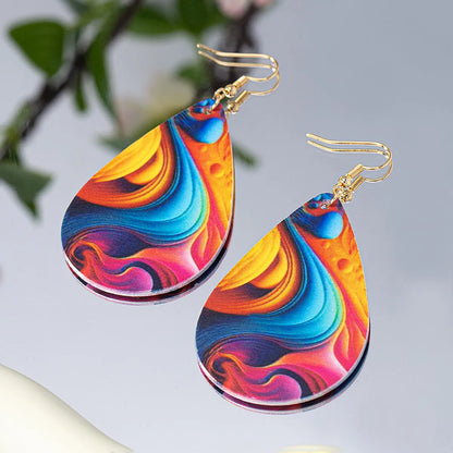 1 Pair Simple Style Water Droplets Arylic Drop Earrings