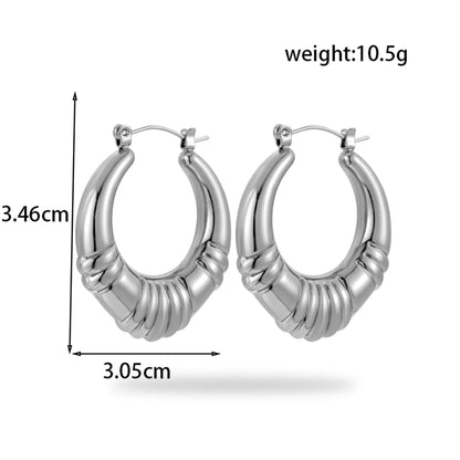 1 Pair Simple Style Water Droplets Heart Shape Rhombus Plating 304 Stainless Steel Drop Earrings