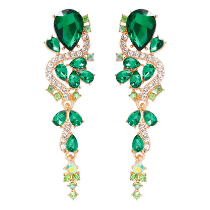 1 Pair Simple Style Water Droplets Inlay Alloy Zircon Drop Earrings