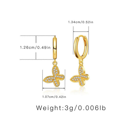 1 Pair Simple Style Water Droplets Inlay Copper Zircon Drop Earrings