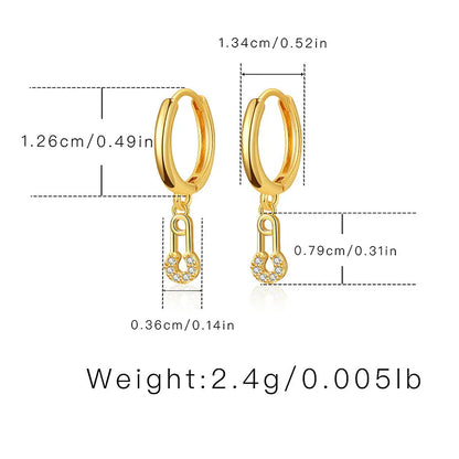 1 Pair Simple Style Water Droplets Inlay Copper Zircon Drop Earrings