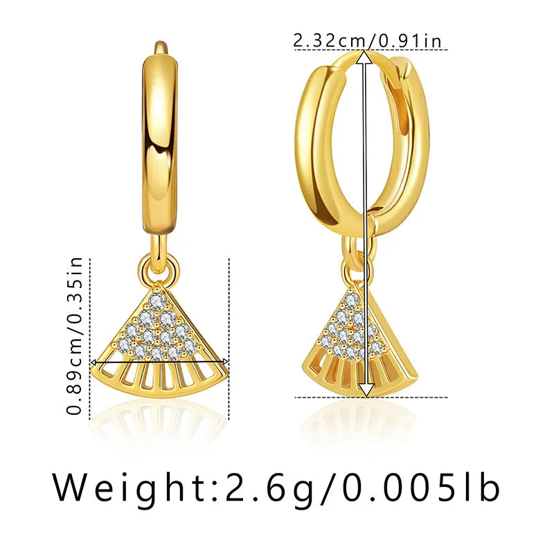 1 Pair Simple Style Water Droplets Inlay Copper Zircon Drop Earrings