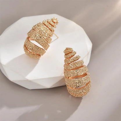 1 Pair Simple Style Water Droplets Plating Copper 18k Gold Plated White Gold Plated Ear Studs