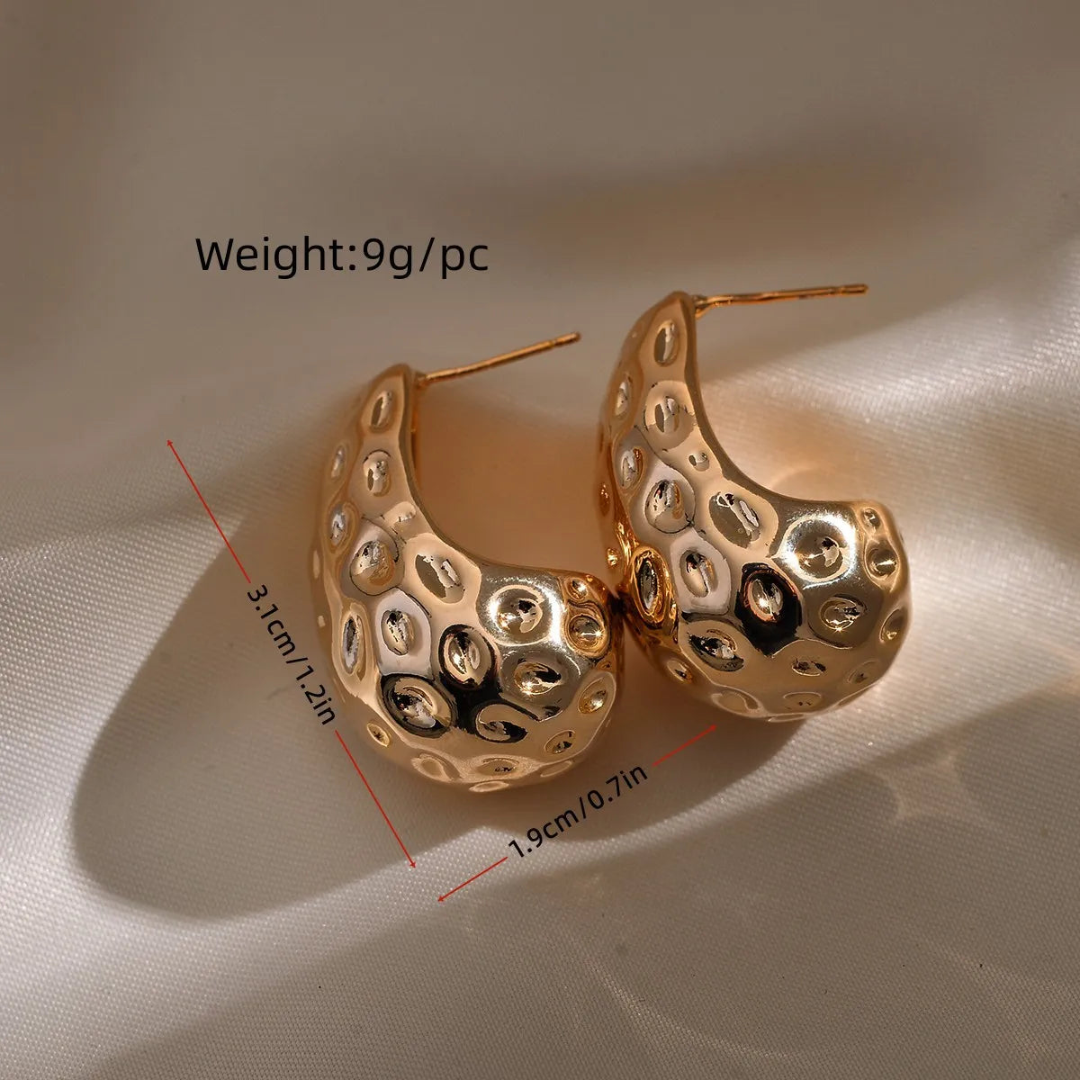 1 Pair Simple Style Water Droplets Plating Copper Ear Studs