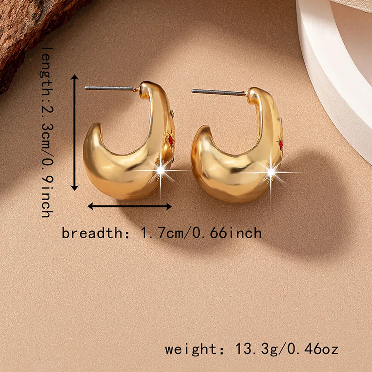 1 Pair Simple Style Water Droplets Plating Inlay Alloy Glass 14k Gold Plated Ear Studs