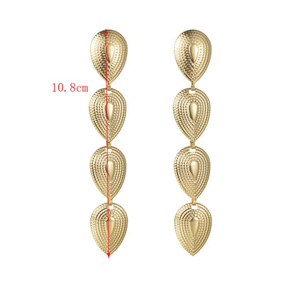 1 Pair Simple Style Water Droplets Stainless Steel Drop Earrings