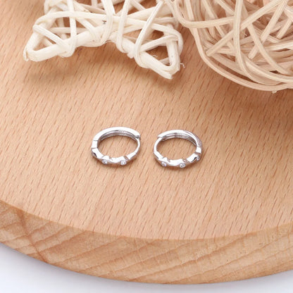 1 Pair Simple Style Waves Solid Color Plating Inlay Sterling Silver Zircon White Gold Plated Gold Plated Earrings