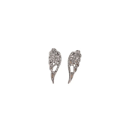 1 Pair Simple Style Wings Alloy Rhinestone Women'S Ear Studs