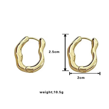 1 Pair Solid Color Irregular Plating Alloy Silver Plated Earrings