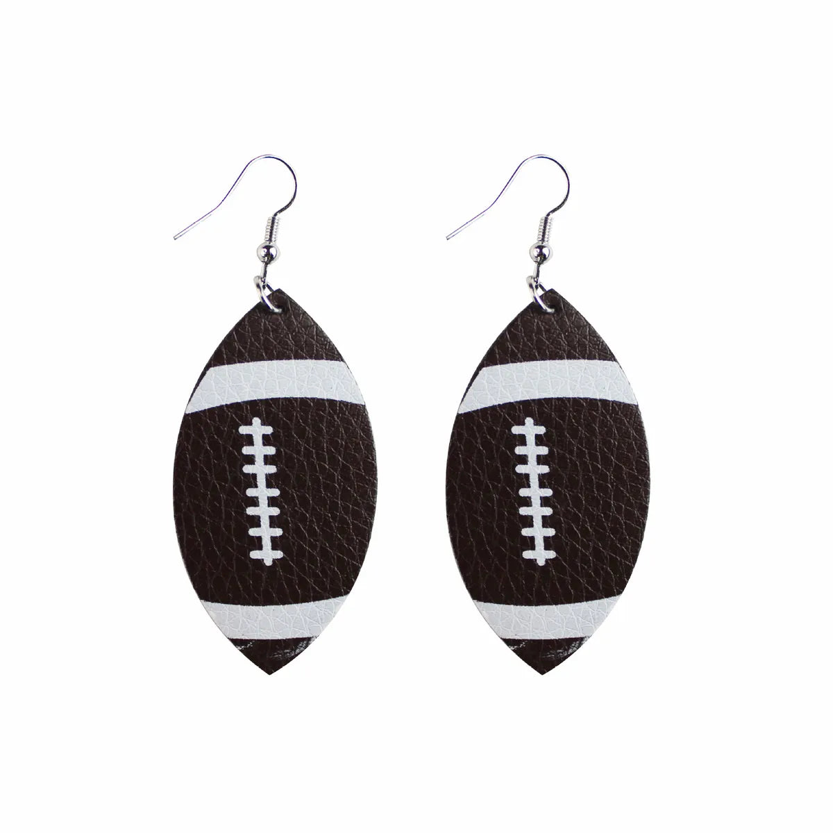 1 Pair Sports Ball Basketball Football Pu Leather Printing Women's Drop Earrings