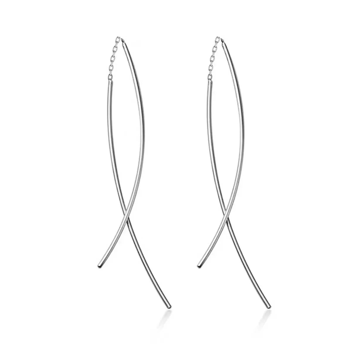 1 Pair Sterling Silver Geometric Ear Line