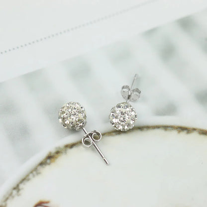 1 Pair Sterling Silver Geometric Ear Studs