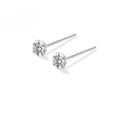 1 Pair Sterling Silver Geometric Ear Studs