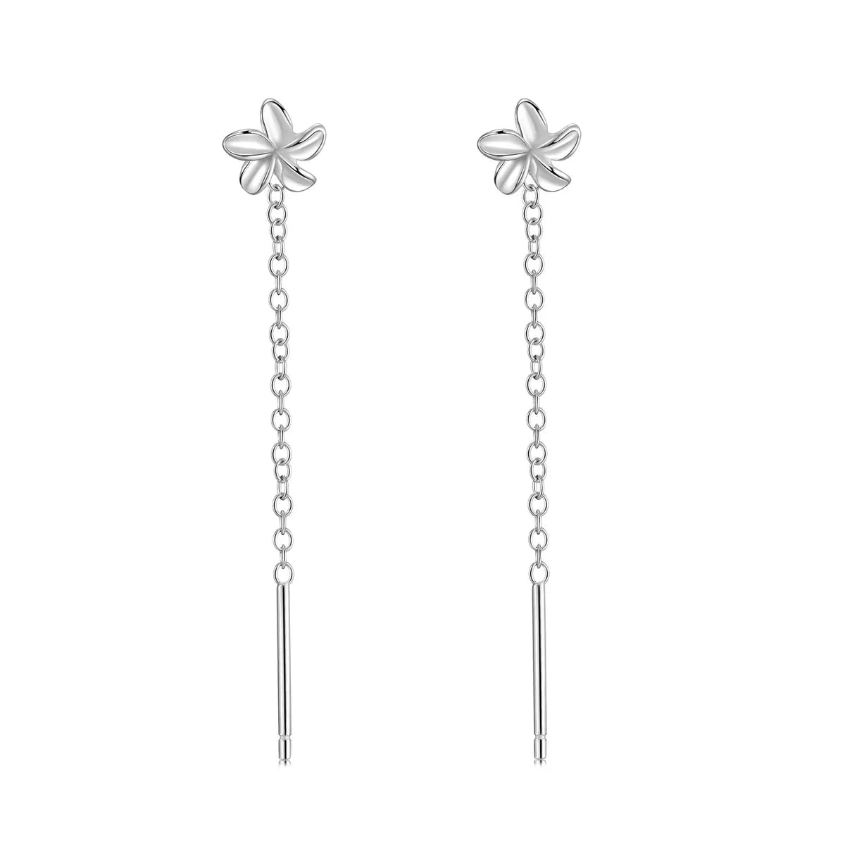 1 Pair Sterling Silver Geometric Star Heart Shape Ear Line