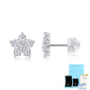 1 Pair Sterling Silver Moissanite Star Ear Studs