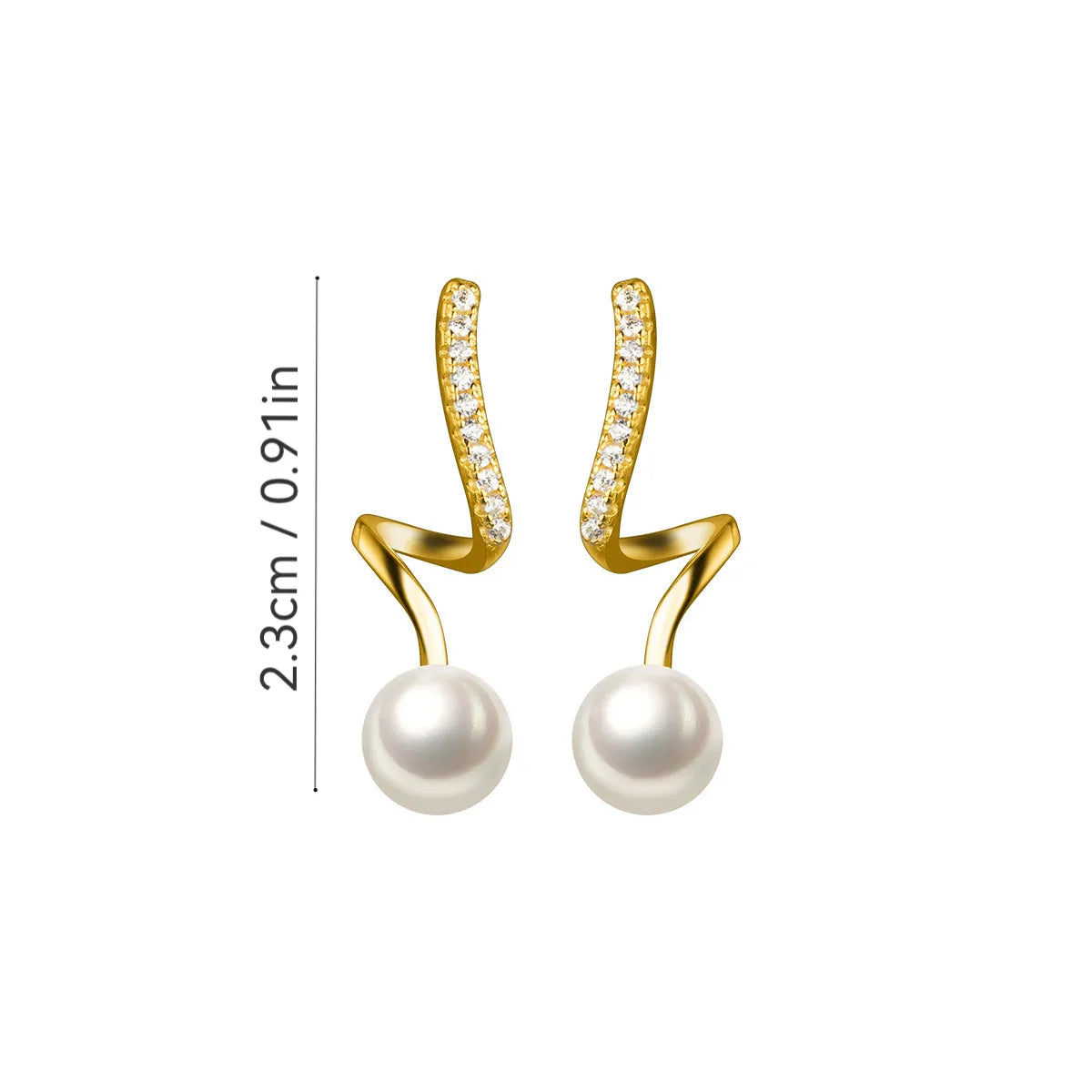 1 Pair Sterling Silver Pearl Ear Studs