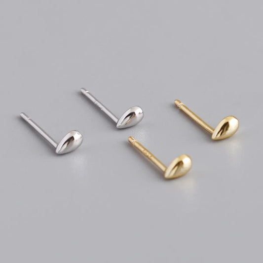 1 Pair Sterling Silver Solid Color Ear Studs