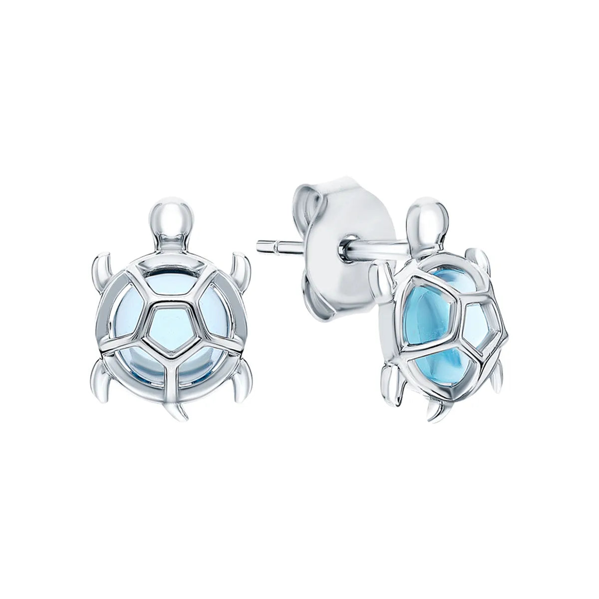 1 Pair Sterling Silver White Gold Plated 925 Silver 925 Silver Earrings