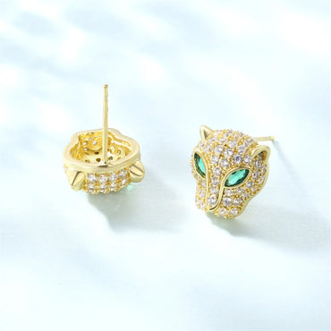 1 Pair Streetwear Animal Plating Inlay Copper Zircon Ear Studs