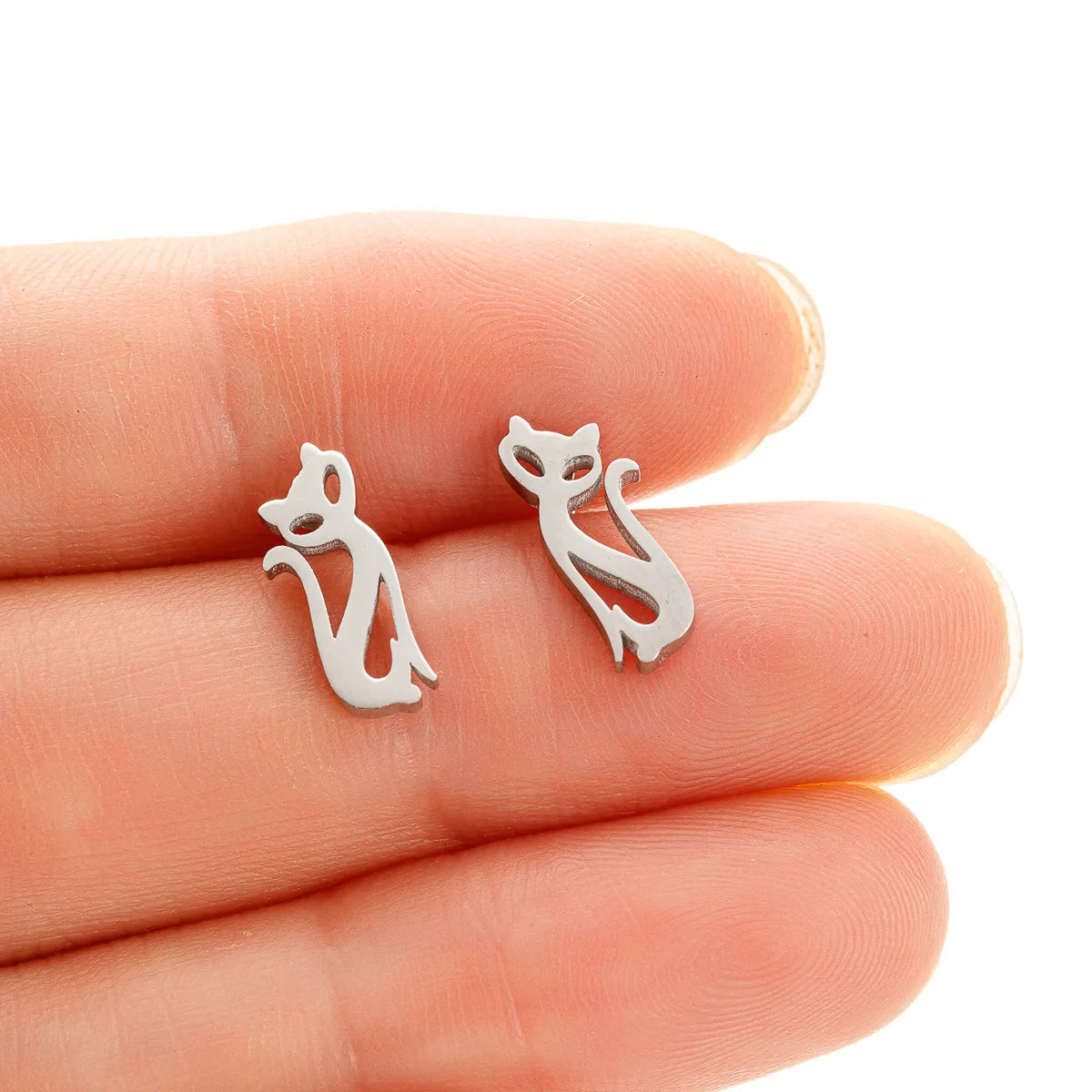 1 Pair Streetwear Animal Plating 304 Stainless Steel 18K Gold Plated Ear Studs