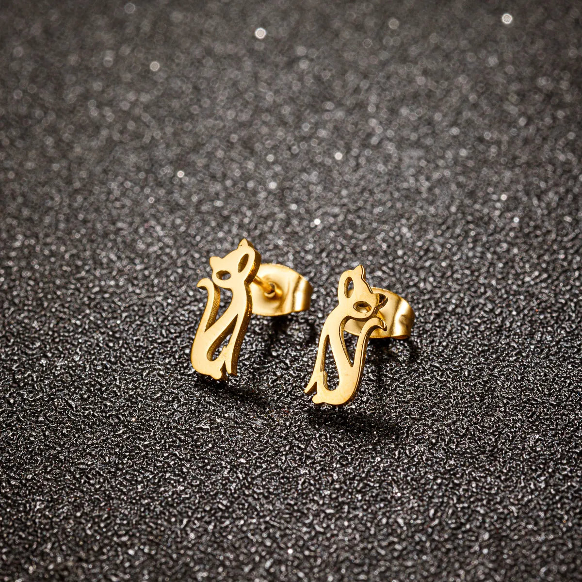 1 Pair Streetwear Animal Plating 304 Stainless Steel 18K Gold Plated Ear Studs