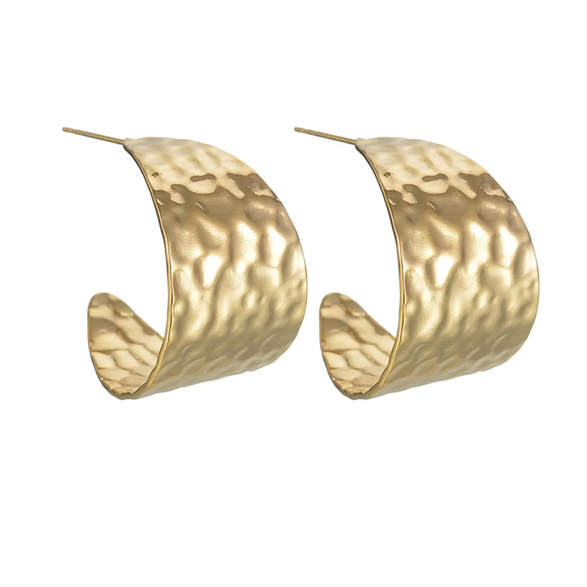 1 Pair Streetwear C Shape Plating Metal Stainless Steel 18k Gold Plated Ear Studs