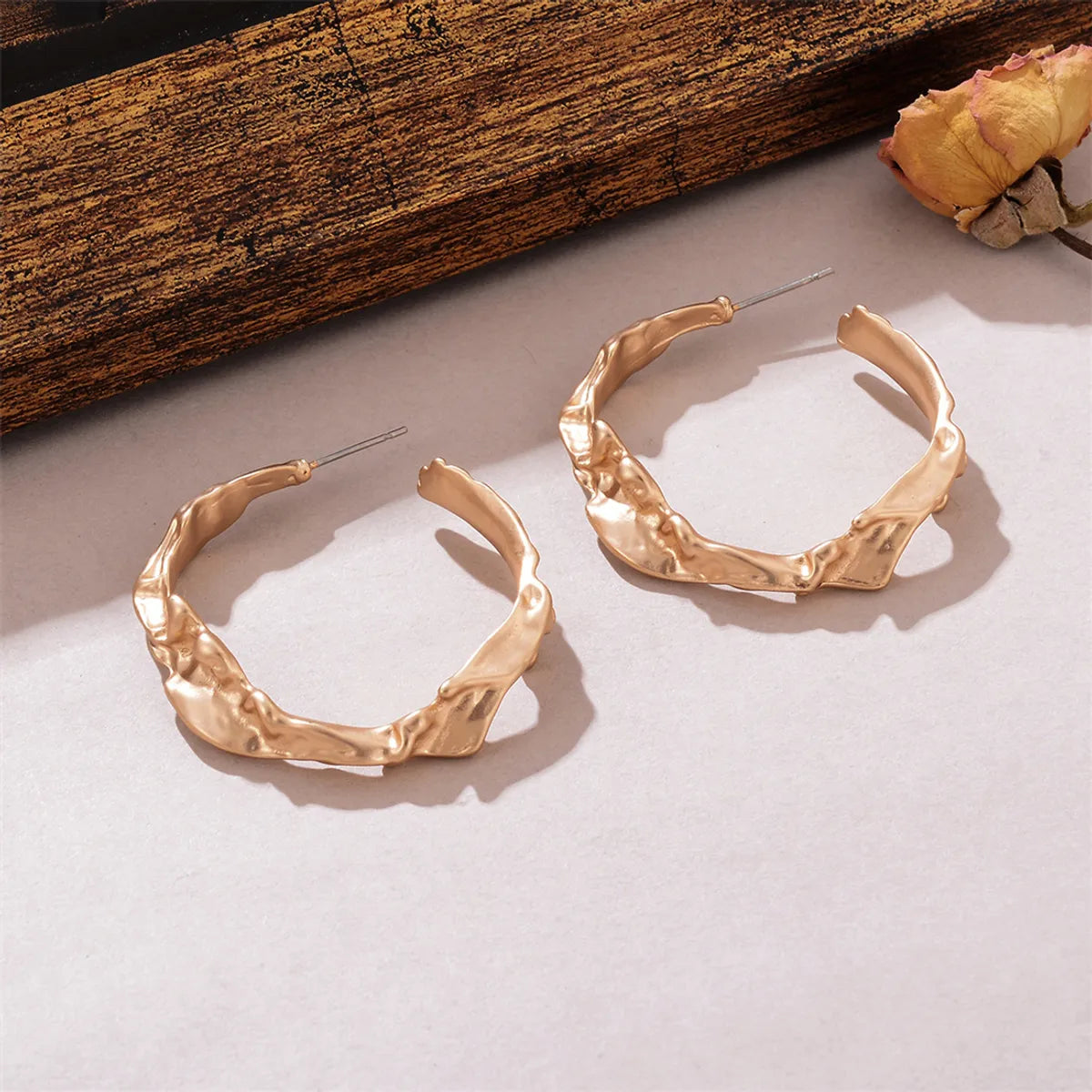 1 Pair Streetwear Circle Plating Alloy Ear Studs